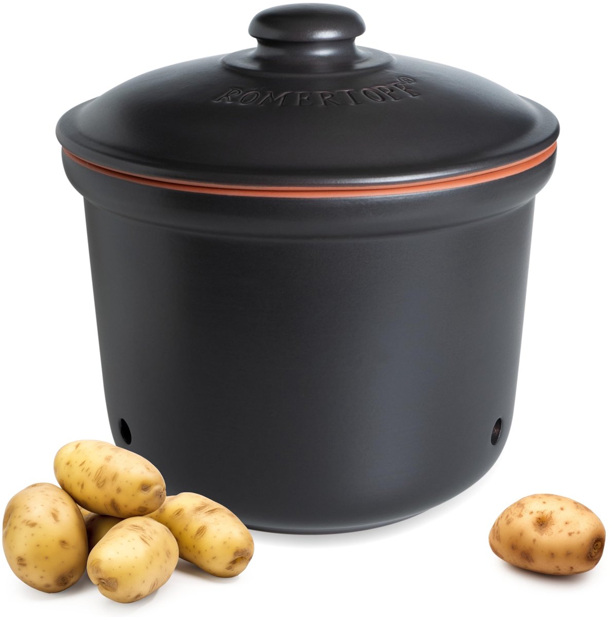 Keramische Aardappelpot 5,5L - Ademende Kleipot voor Groenten en Brood