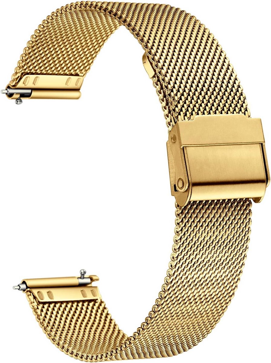 Metalen Horlogeband Roestvrij Staal Mesh 12-24mm Verwisselbaar met Snelsluiting