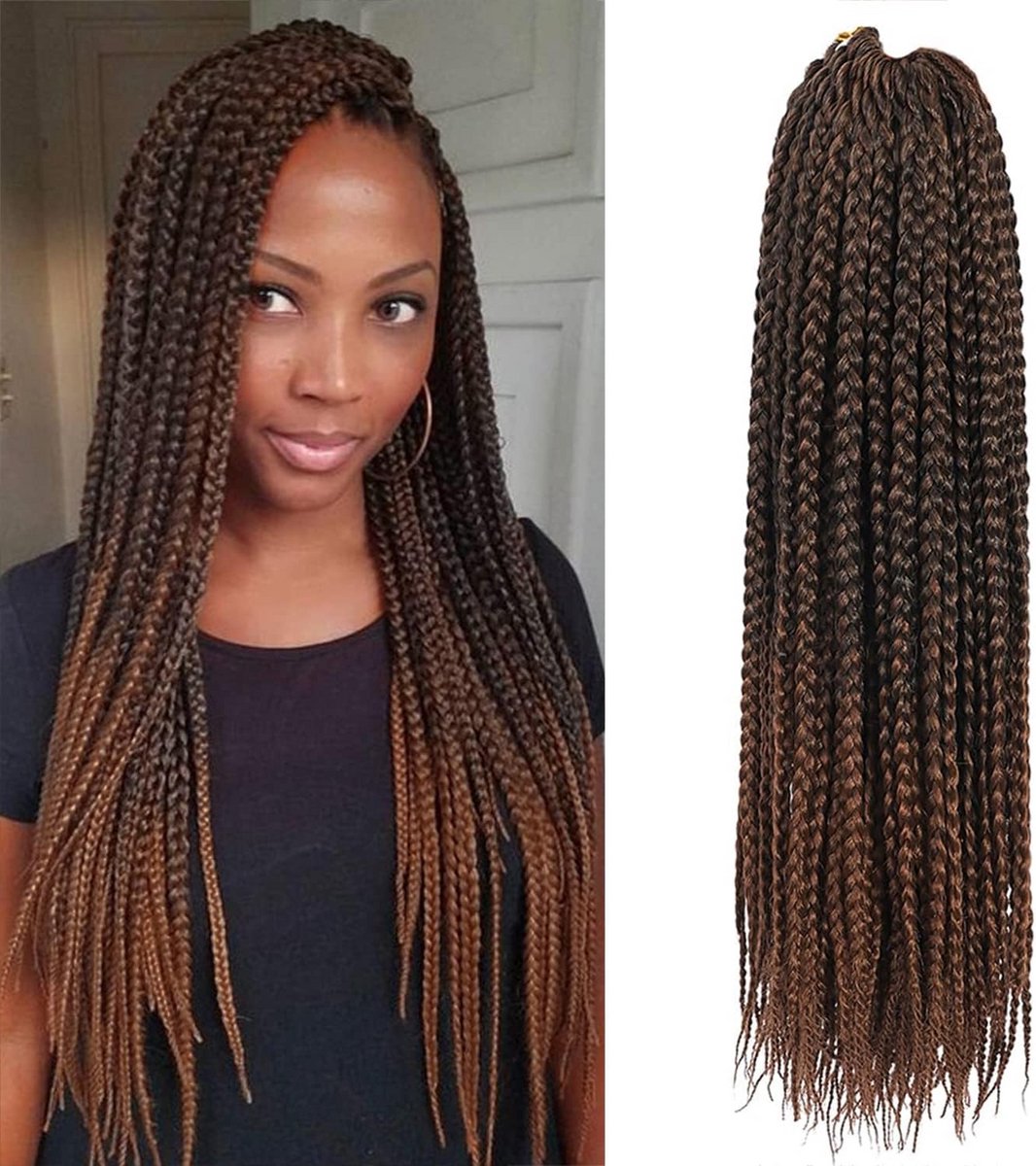 Crochet Braids Haarverlenging 6 Pakken 60 cm Synthetisch Vlechthaar