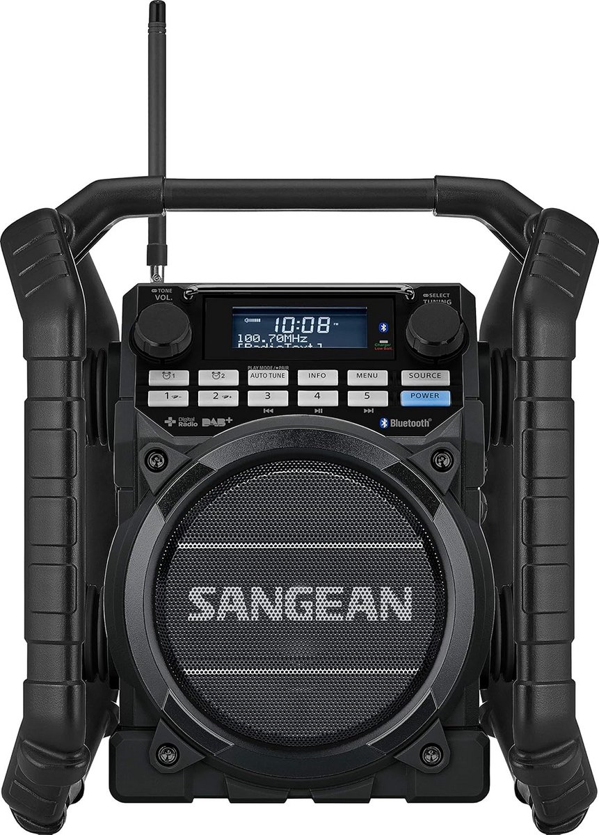 Draagbare Bouwplaatsradio met DAB+ en Bluetooth - Stof- en Waterbestendig
