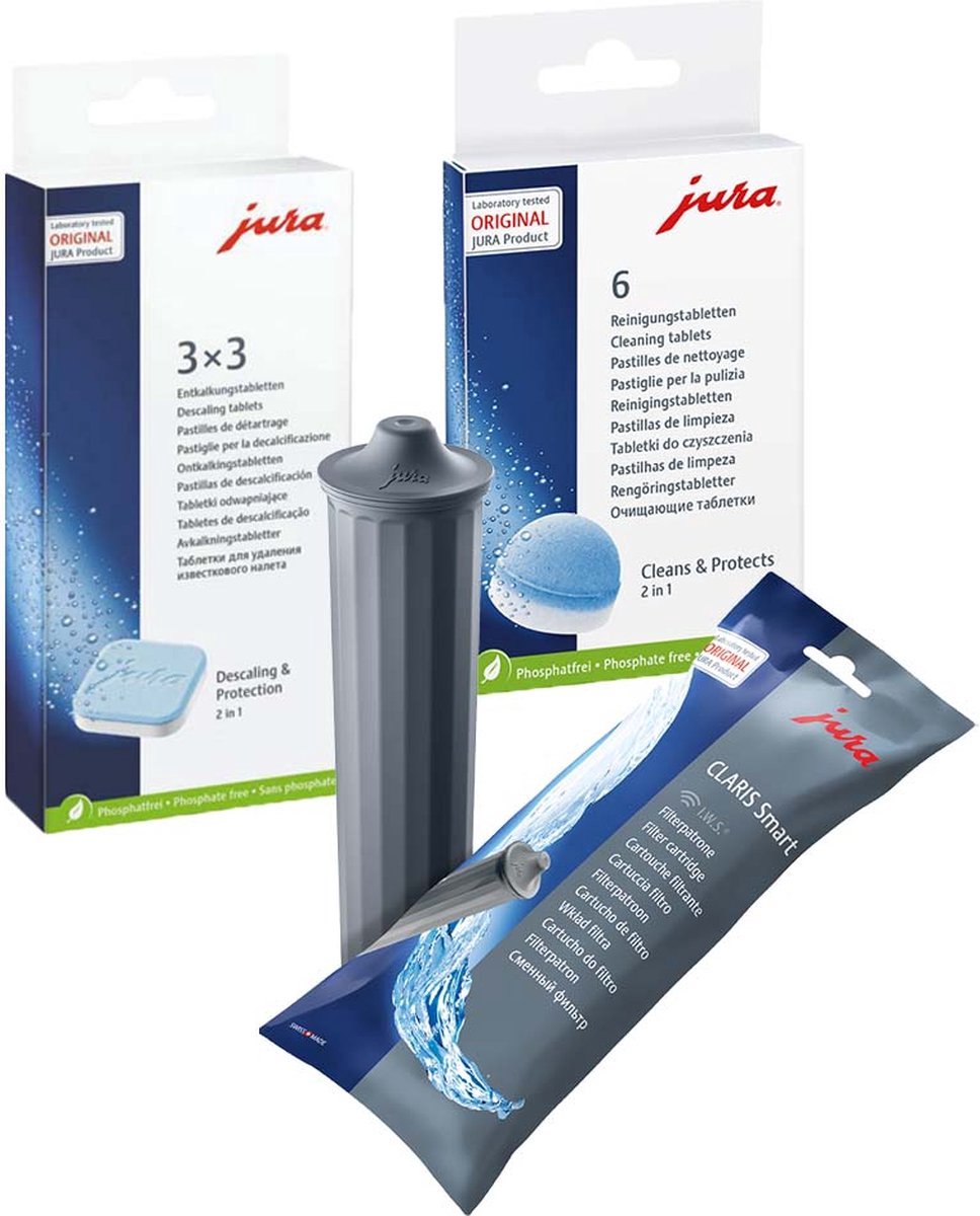 Jura Onderhoudsset Koffiemachine Ontkalkingstabletten + Reinigingstabletten + Waterfilter