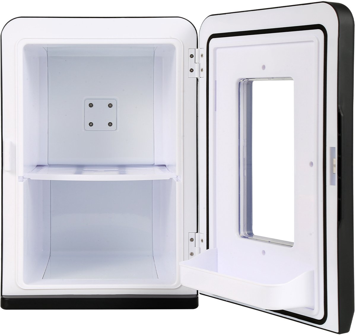 15L Mini koelkast - 2-in-1 Minibar - Koel & warm - AC/DC 230V/12V - Draagbare Mini Autokoelkast - Voor Auto, Kantoor, Camping & Thuis Eten, Drinken - Zwarte Glazen Deur — afbeelding 6