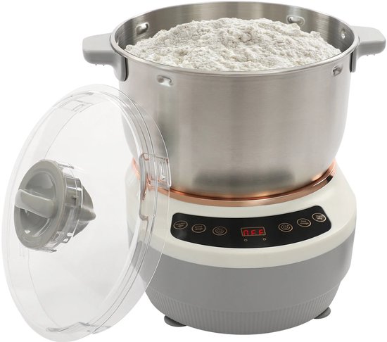 Deegkneedmachine, deegmachine, kneedmachine, mixer, keukenmachine, brooddeeg, 7 liter, 250 watt, elektrisch voor huishouden, brood, pizza, cake, deeg, bereiding, efficiënt, stabiel