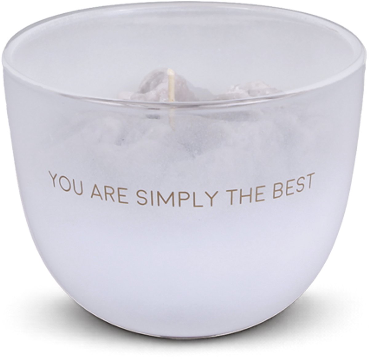 My Flame Lifestyle MY FLAME - Sojakaars - YOU ARE SIMPLY THE BEST - Geur: Fig's Delight - Maat: D11 x H8,5 cm - Branduren: 75u wit