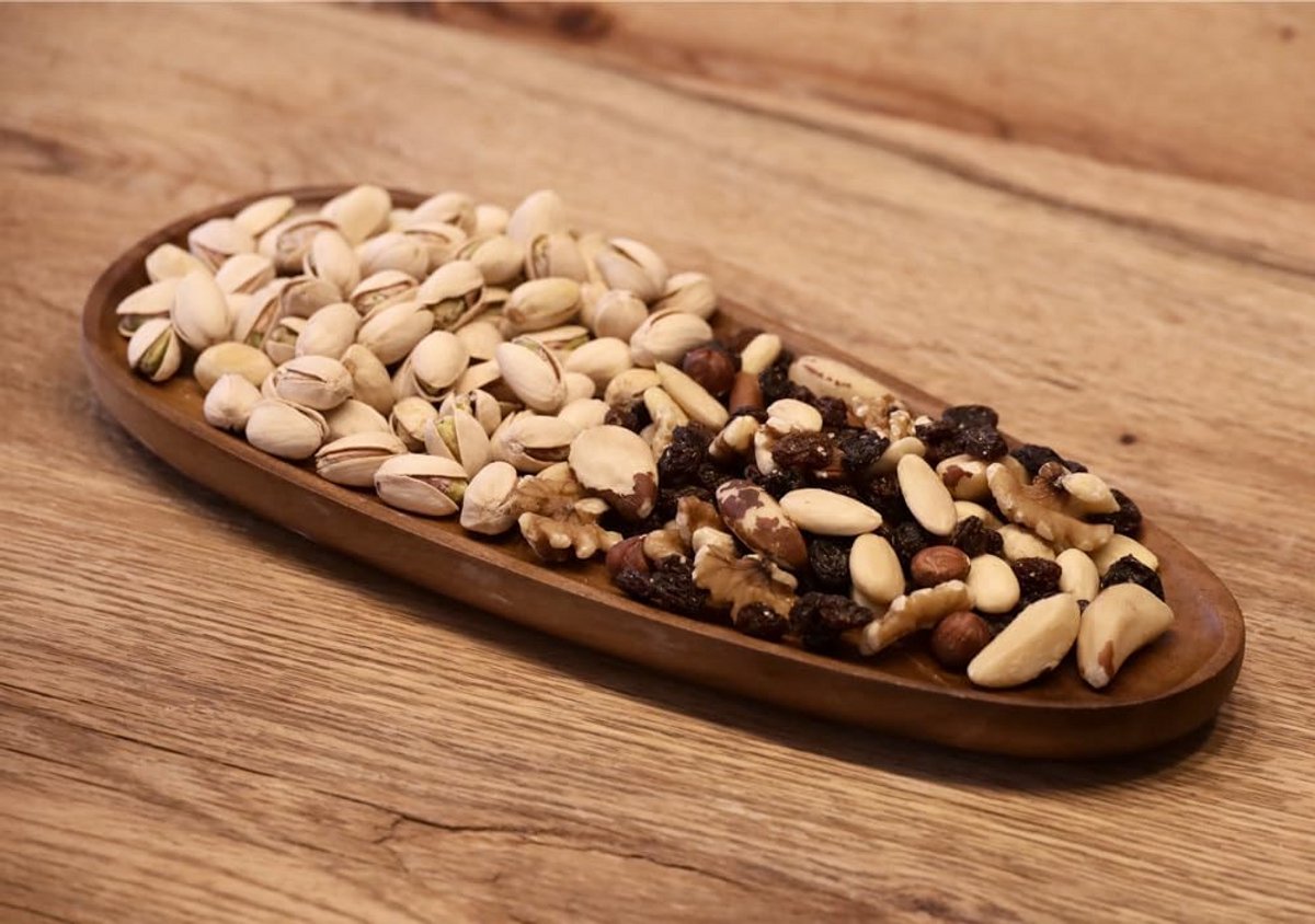 Ovale Houten Serveerschaal voor Snacks en Hapjes