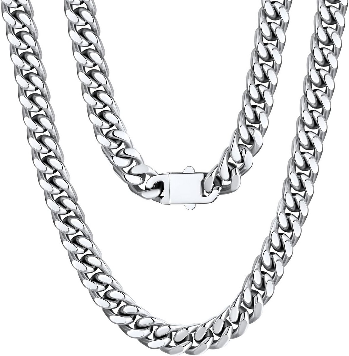 Stijlvolle Heren en Dames Pantserketting Roestvrij Staal Cubaanse Schakelketting Hiphop Sieraad