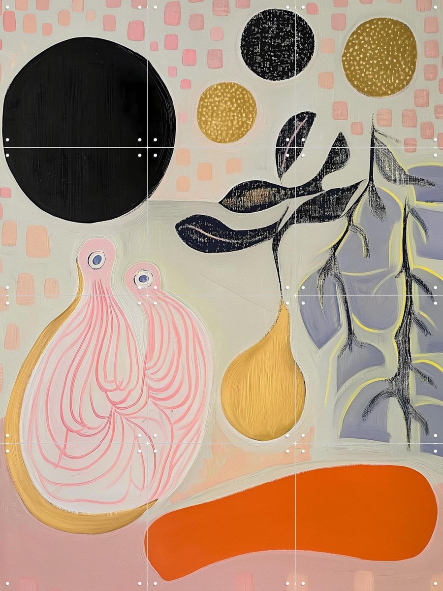 IXXI Pulpy Paradox, Artclaud - 60 x 80 cm - Gratis ophangtool - Grote wanddecoratie en posters - Kleurrijk, Illustraties, Grafisch Ontwerp, Abstract