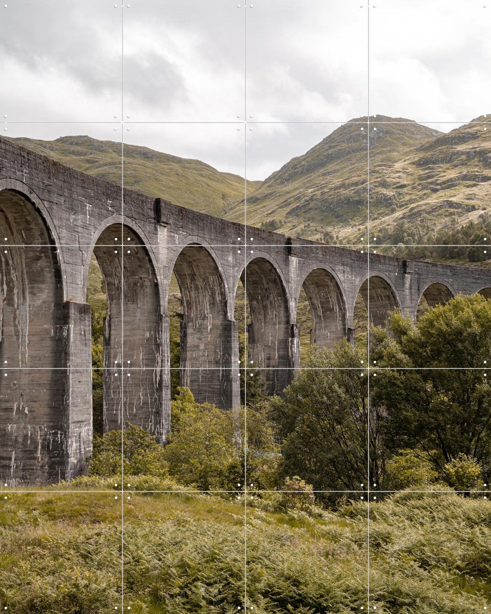 IXXI Glenfinnan, Henrike Schenk - 80 x 100 cm - Gratis ophangtool - Grote wanddecoratie en posters - Kleurrijk, Natuur