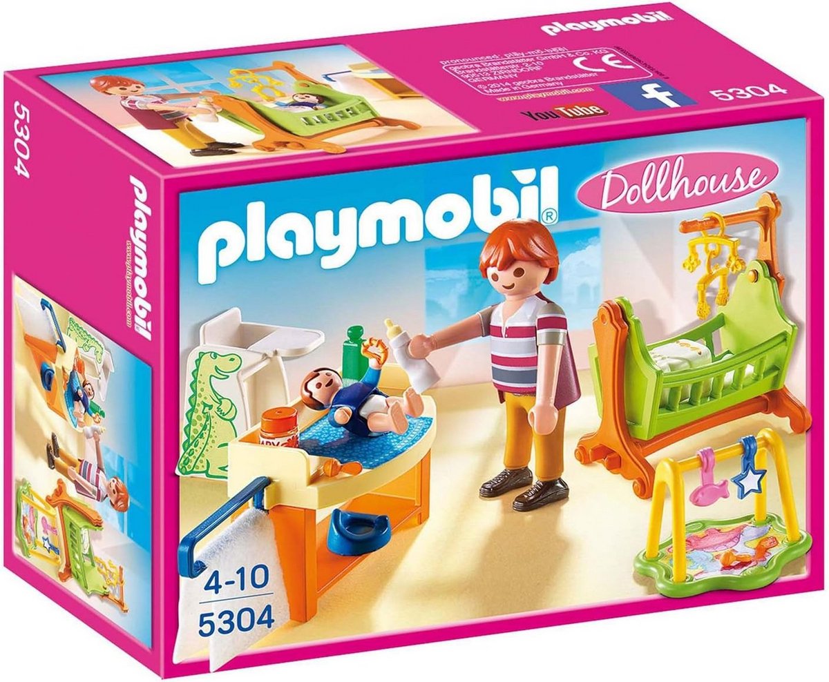 Poppenhuis Meubels Babykamer met Wieg