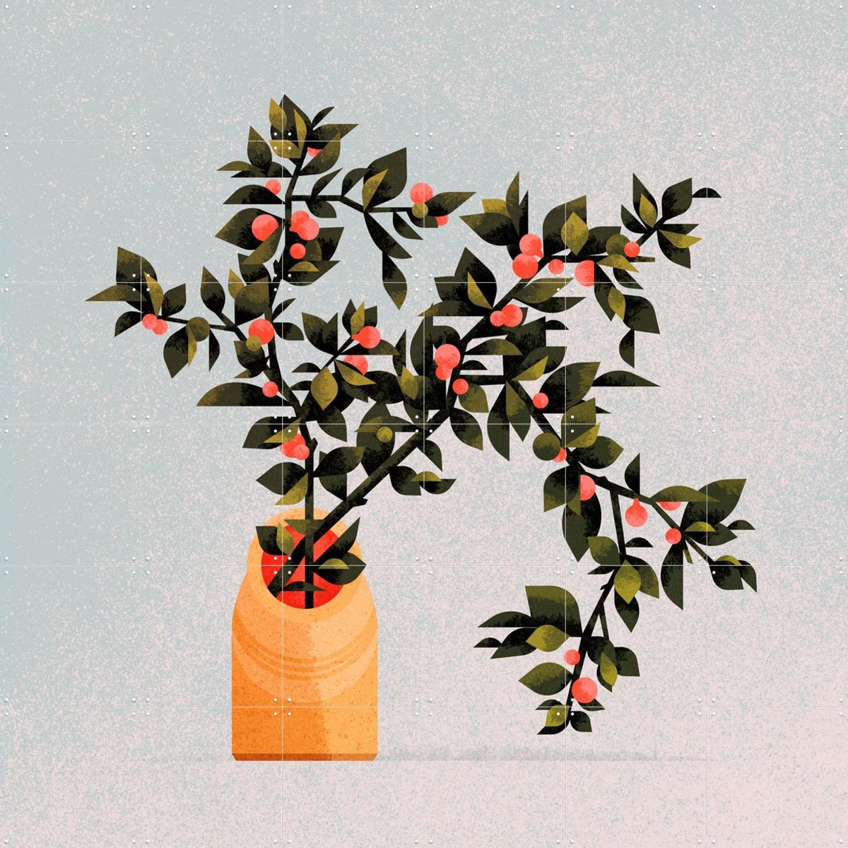 IXXI Plont 1, Studio Muti - 120 x 120 cm - Gratis ophangtool - Grote wanddecoratie en posters - Illustraties, Digitale Kunst, Grafisch Ontwerp