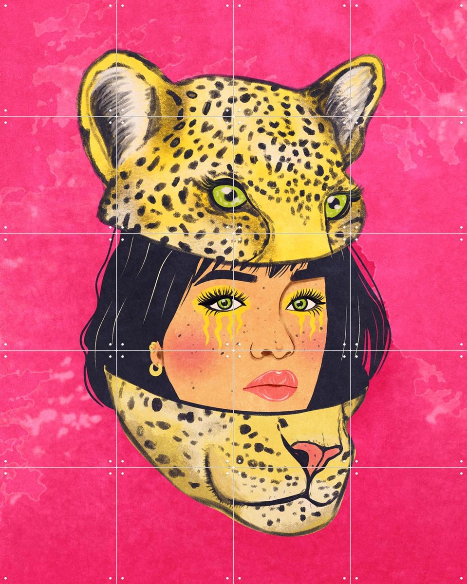 IXXI Tough on the Outside - Soft on the Inside, Raissa Oltmanns - 80 x 100 cm - Gratis ophangtool - Grote wanddecoratie en posters - Illustraties, Pop
