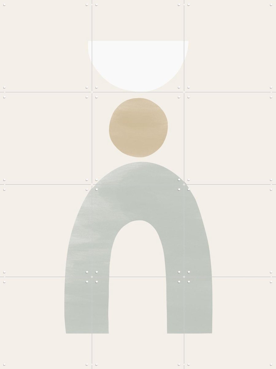 IXXI Balancing Shapes III, Bohomadic Studio - 60 x 80 cm - Gratis ophangtool - Grote wanddecoratie en posters - Illustraties, Geometrische Kunst