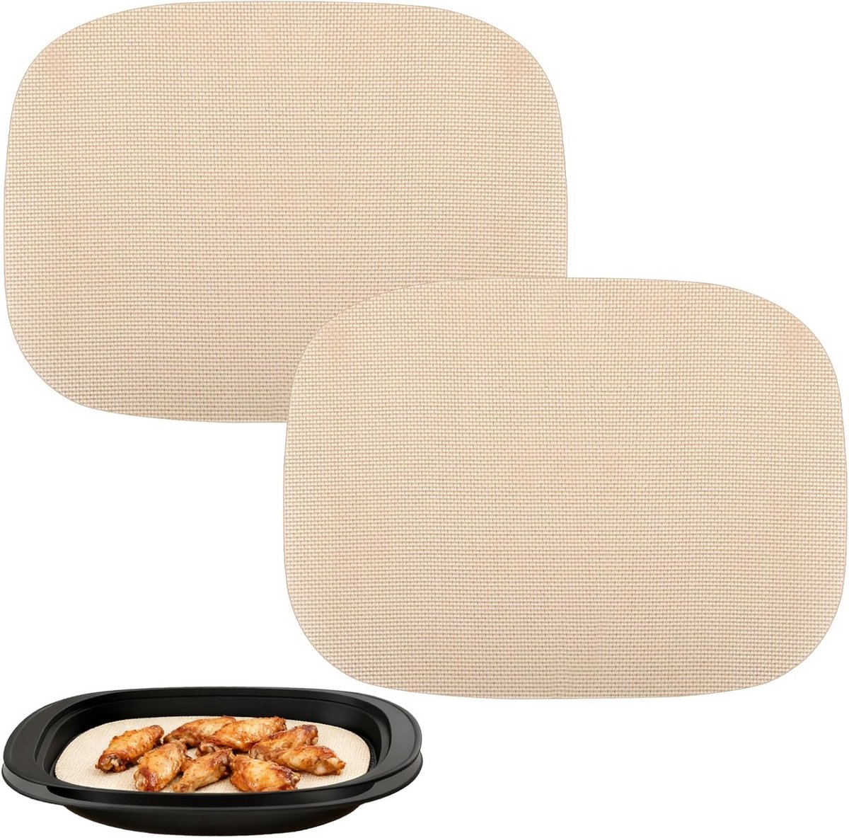 Set van 2 Herbruikbare Permanente Bakfolies - Anti-Aanbak Bakpapier