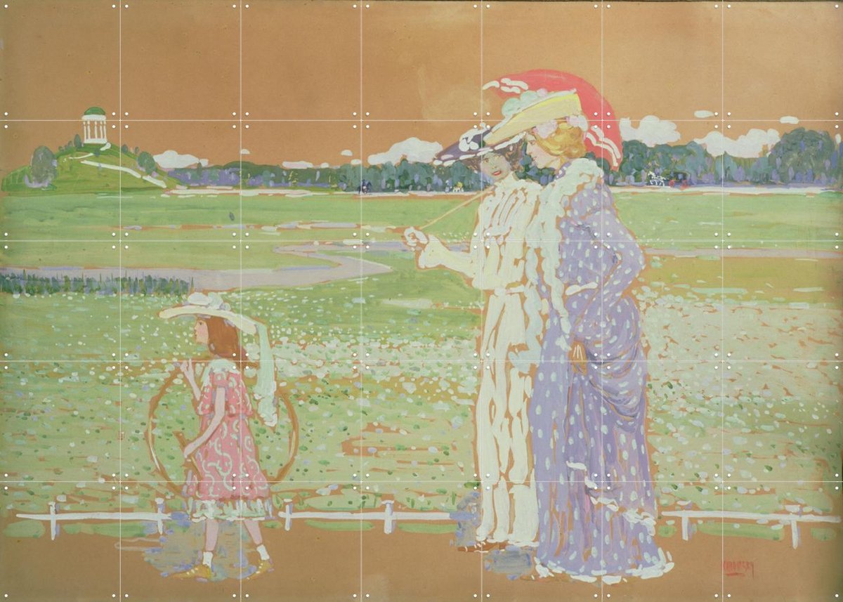 IXXI The Walk, Kandinsky & Bridgeman Images - 140 x 100 cm - Gratis ophangtool - Grote wanddecoratie en posters - Klassiek, Art Nouveau, Vintage