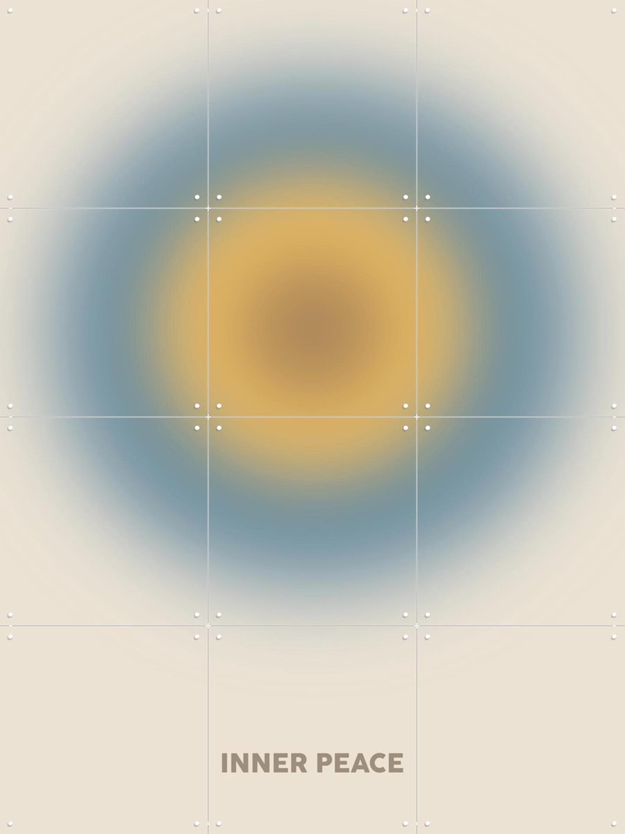 IXXI Inner Peace, The Miuus Studio & Various - 60 x 80 cm - Gratis ophangtool - Grote wanddecoratie en posters - Grafisch Ontwerp, Minimalisme