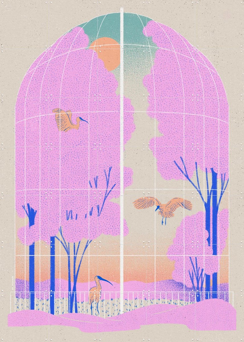 IXXI Aviary, Ada Jarzebowska & Various - 100 x 140 cm - Gratis ophangtool - Grote wanddecoratie en posters