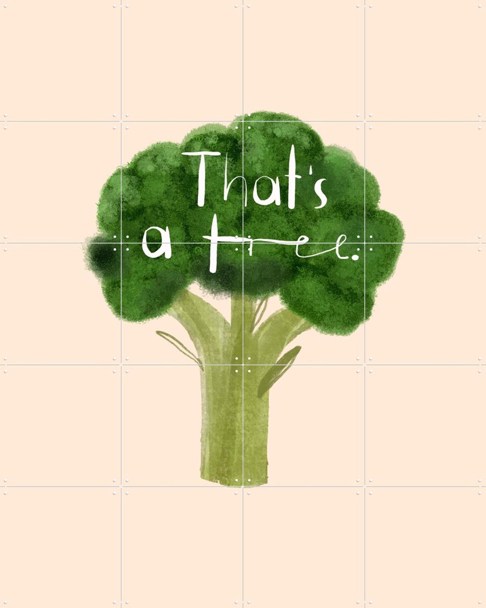 IXXI That's a Tree, Gozde - 80 x 100 cm - Gratis ophangtool - Grote wanddecoratie en posters - Illustraties, Digitale Kunst, Speels, Keuken, Café