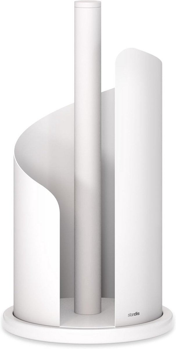 Mat RVS Keukenrolhouder Staand Hoogte 30 cm