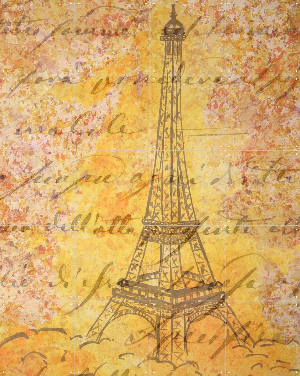 IXXI Oui Oui Paris, Natalie Bruns - 80 x 100 cm - Gratis ophangtool - Grote wanddecoratie en posters - Illustraties, Architectuur