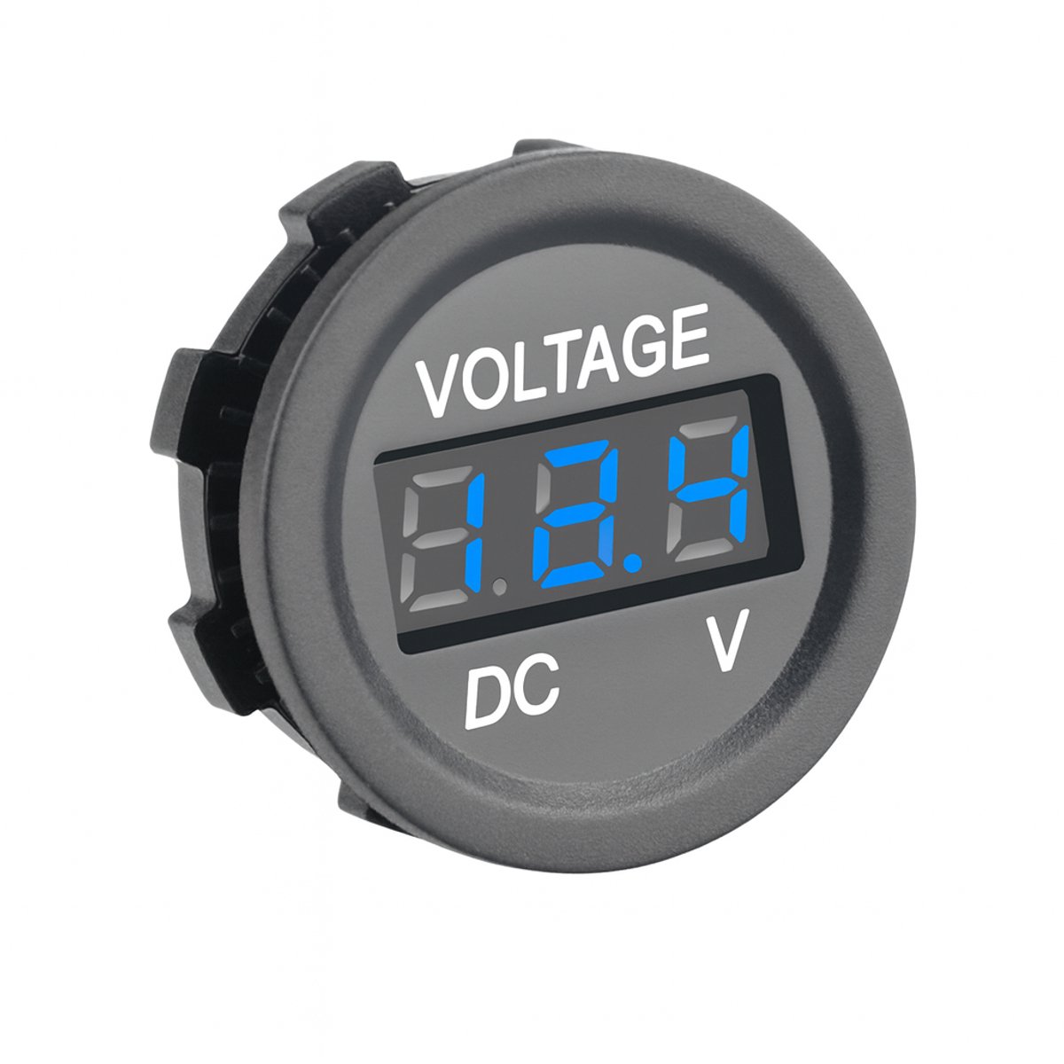 THAR Inbouw Voltmeter 12V/24V – LED Spanningsmeter - Blauw