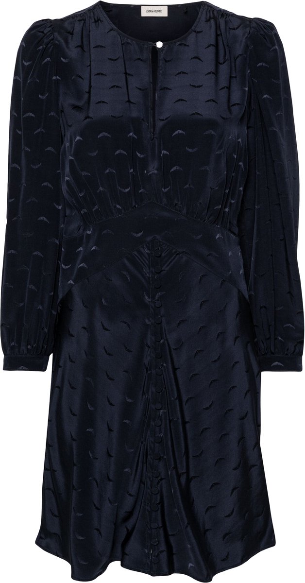 Zadig & Voltaire - donkerblauwe zijden jurk - maat XS