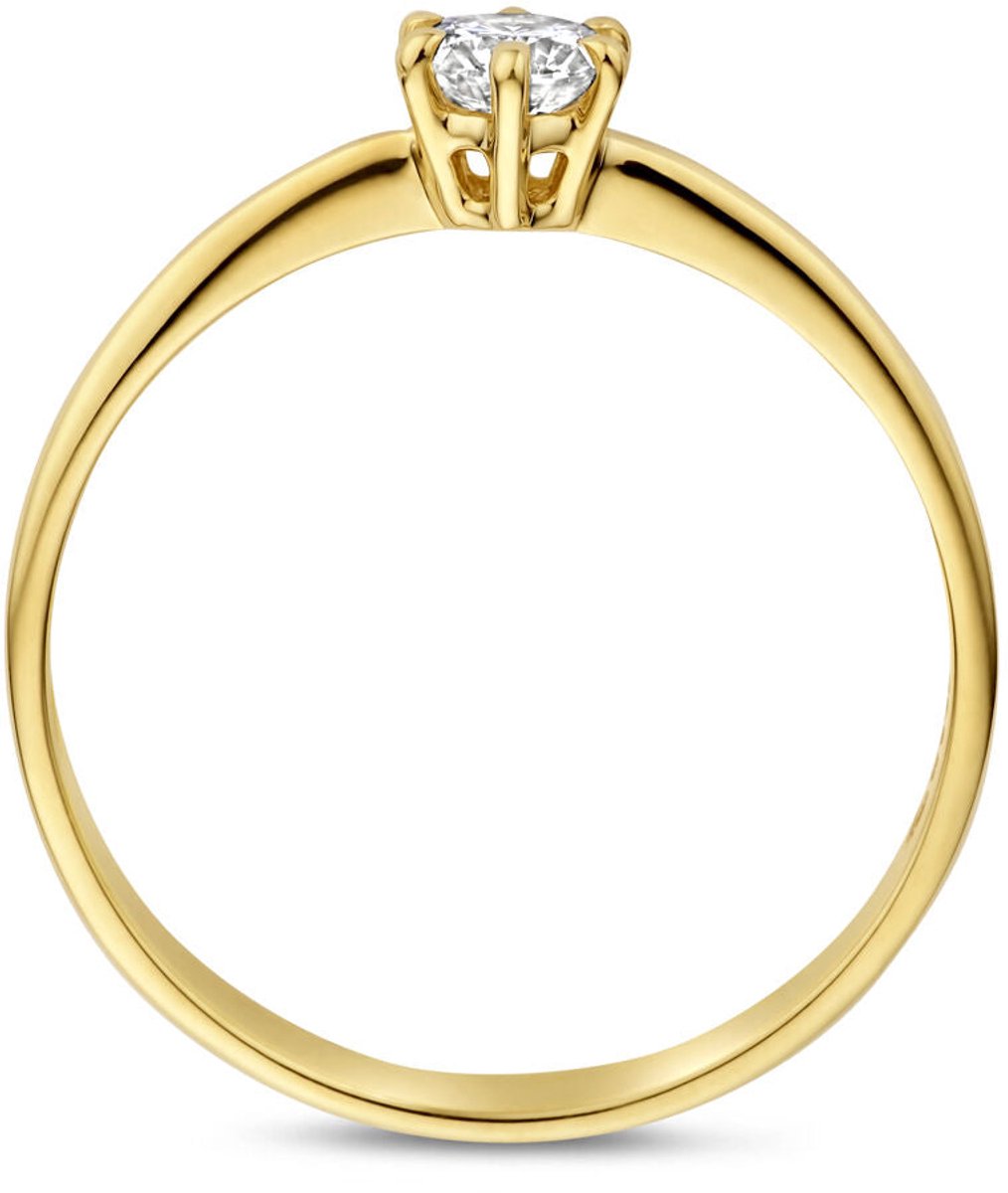 14K Geelgouden Ring met Lab Grown Diamant 0.25 ct 4035498 – G VS