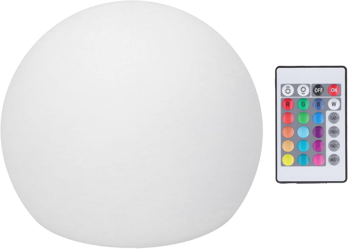 Draaibare LED Bol Lamp met Afstandsbediening en 16 Kleuren voor Sfeer en Nachtverlichting