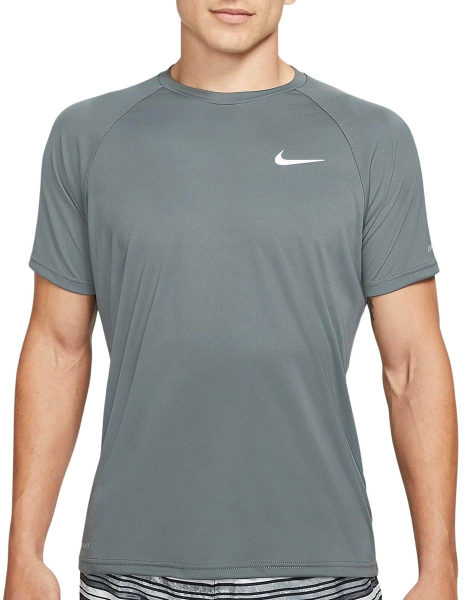 Nike Swim Nike Essential Short sleeve hydroguard Heren Zwemshirt Grijs