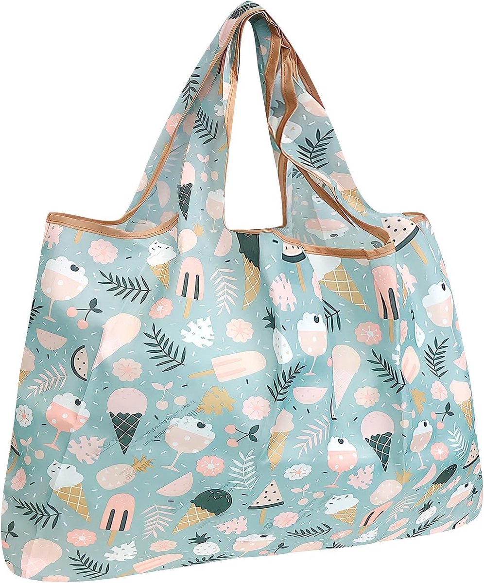 Grote Opvouwbare Tote Bag Nylon Herbruikbare Boodschappentas