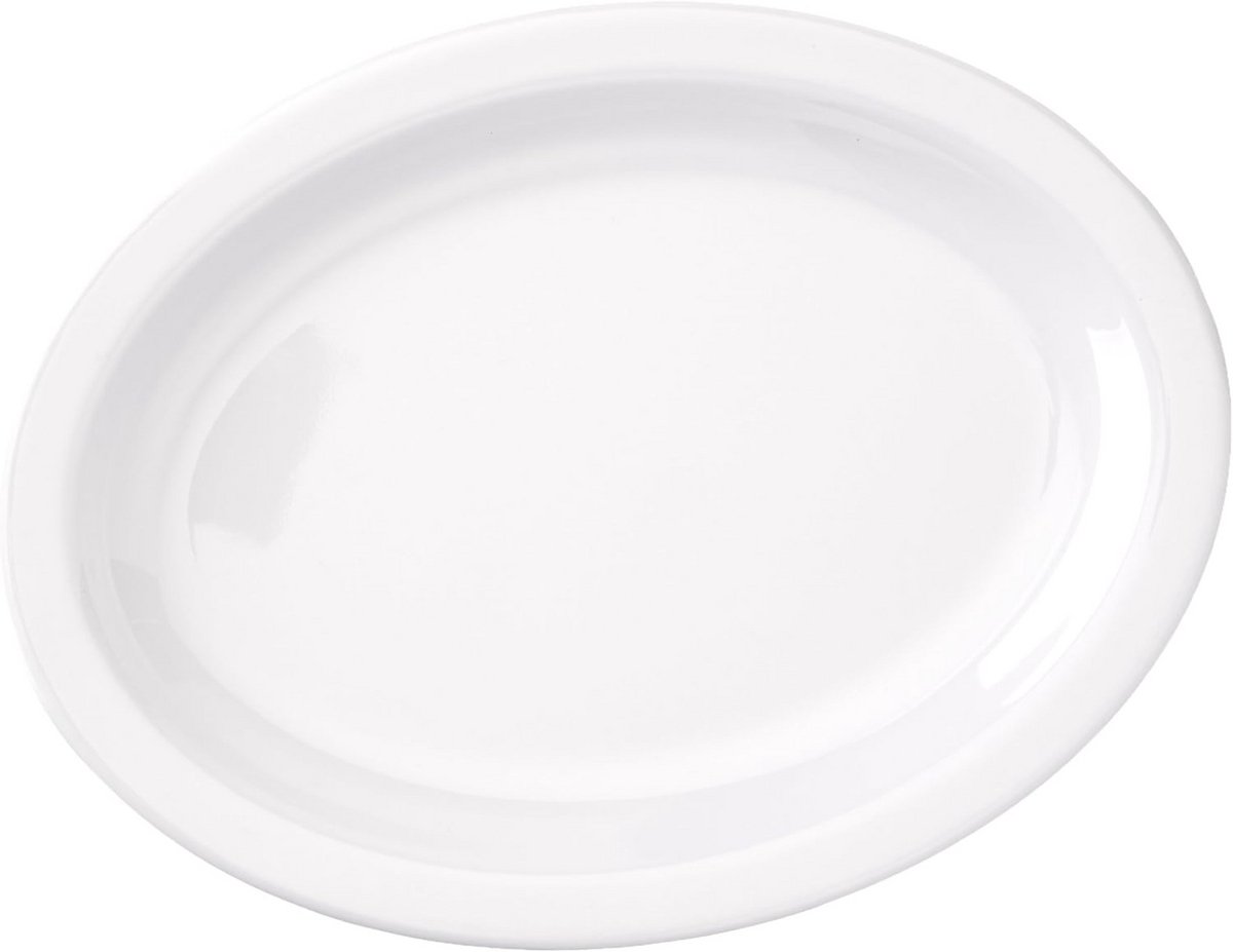 Ovale Melamine Serveerschaal Wit 24.7 cm x 17.1 cm