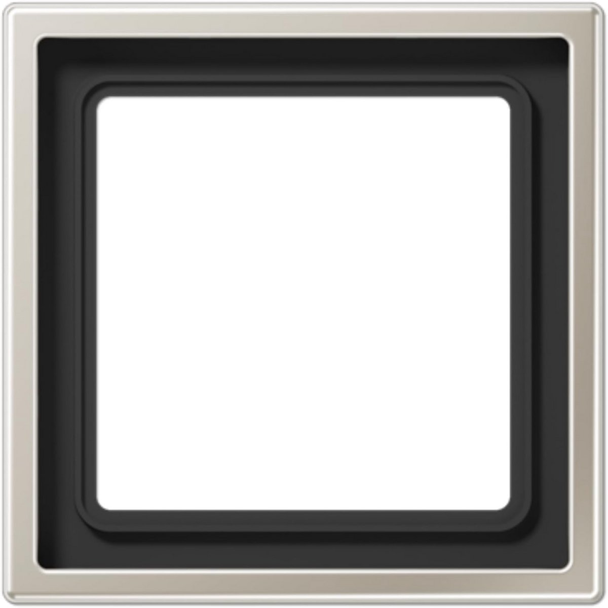 Enkel Wandcontactdoos Frame RVS Zilver Horizontaal en Verticaal Monteerbaar