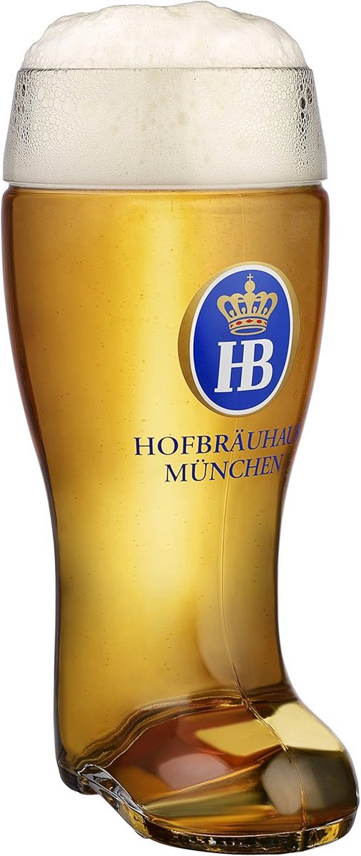 Grote glazen bierlaars 1 Liter Handgemaakt Duits Bierpul