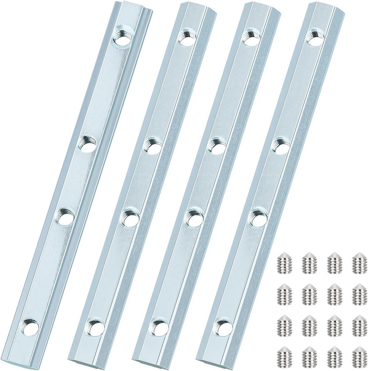 Verbindingsstukken 4 stuks voor 20 Serie Aluminium Profielen met 6mm T-Sleuf