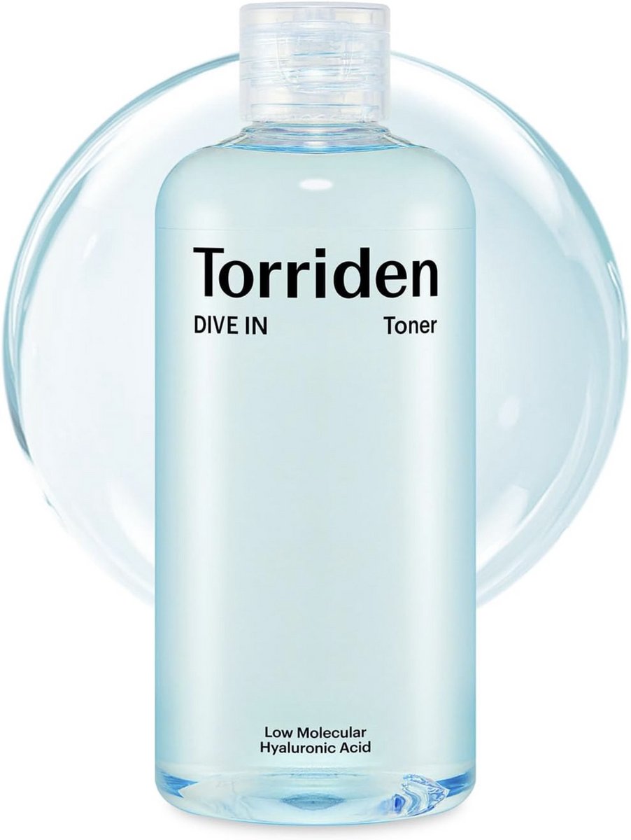 Torriden DIVE-IN Hyaluronic Acid Face Toner – Hydraterende Gezichtstoner – 5D Hyaluronzuur Complex – Korean Skincare – 300 ml - Vegan
