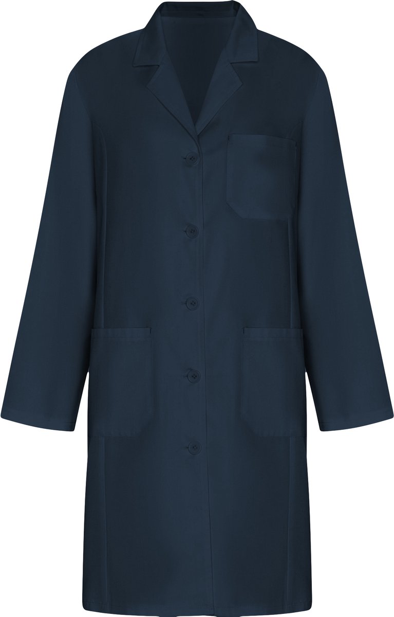Navy Blauw Premium Dames labjas met revers maat XL
