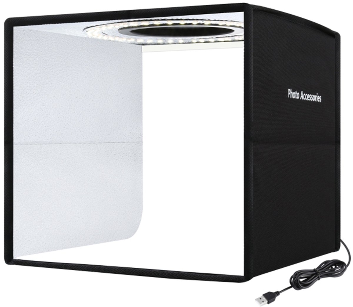 LED Fotostudio Lichttent – 24,5×24,5 cm – Draagbare LED Softbox – 12 Kleuren Achtergronden – Voor Productfotografie