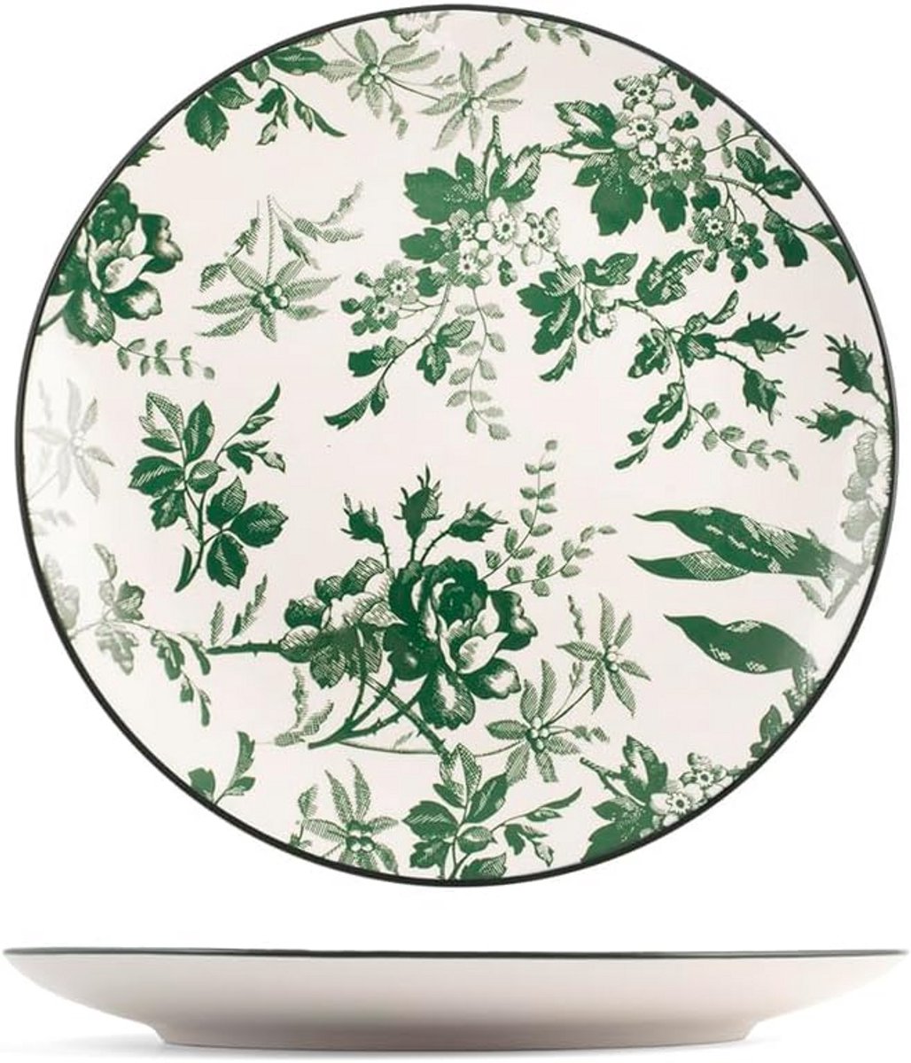 Set van 6 Fruitborden 19 cm met Delicaat Bloemenpatroon