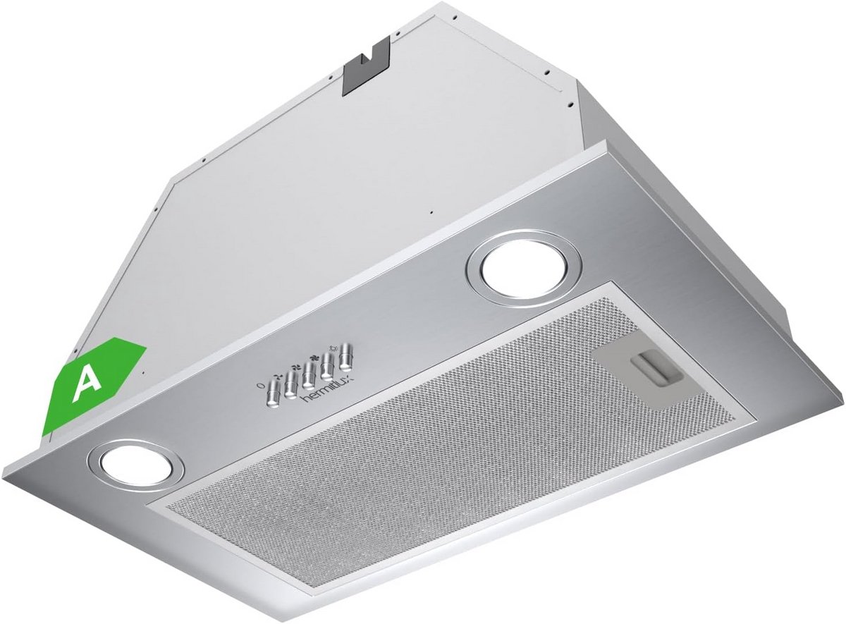 Inbouw Afzuigkap 52 cm - Krachtige Keukenventilatie met LED en Koolstoffilter