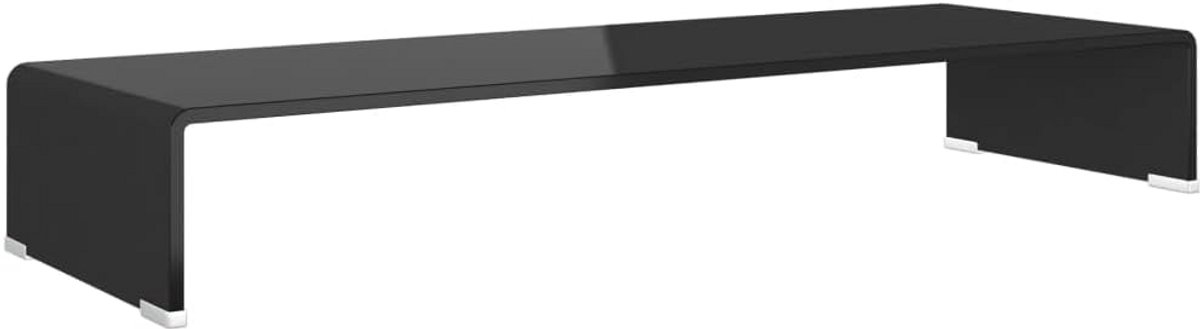 Glazen TV-Meubel en Monitorverhoger 90x30x13 cm