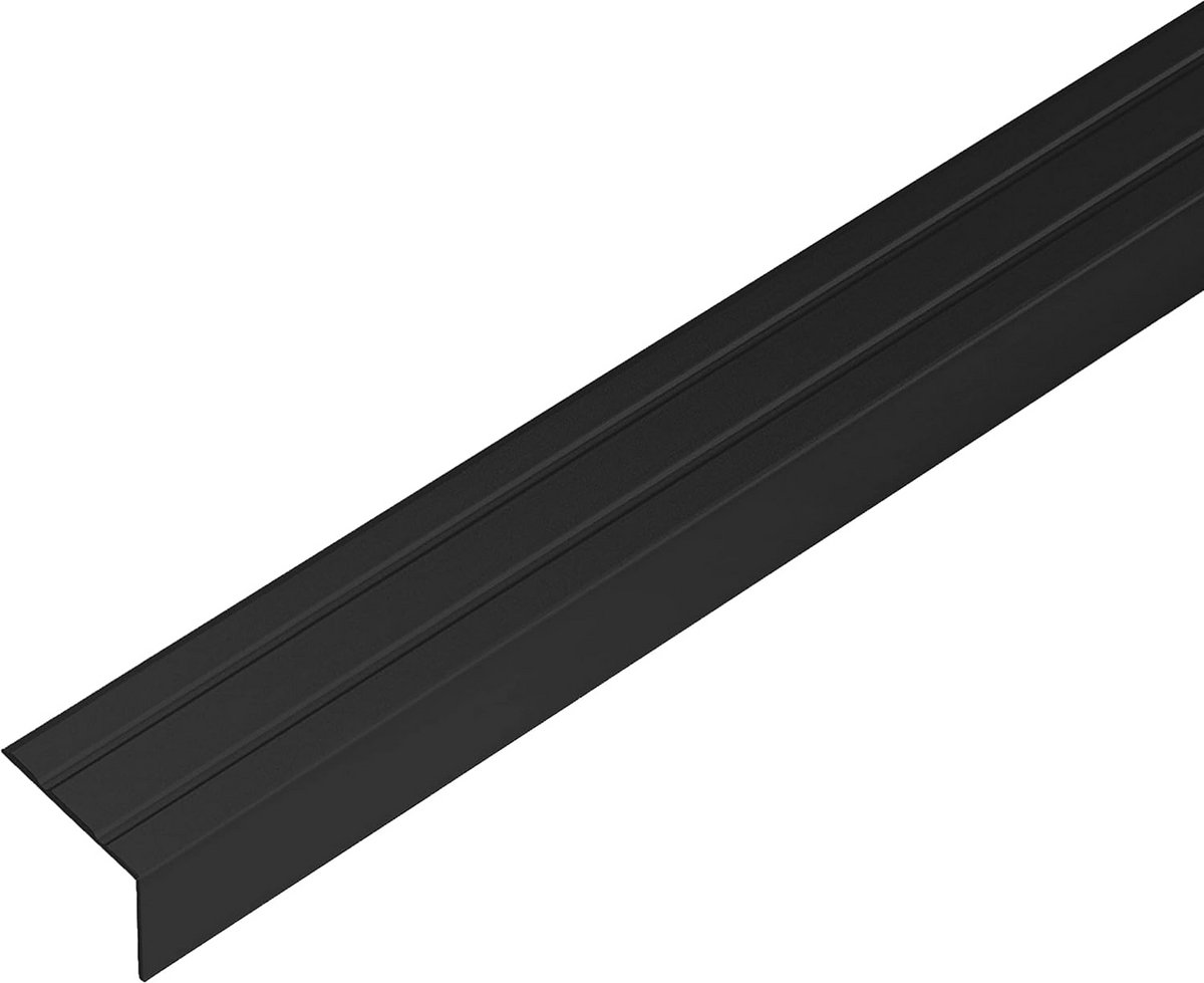Aluminium Hoekprofiel Zelfklevend met Groeven voor Trapkanten en Treden - Randbescherming 24x15 mm