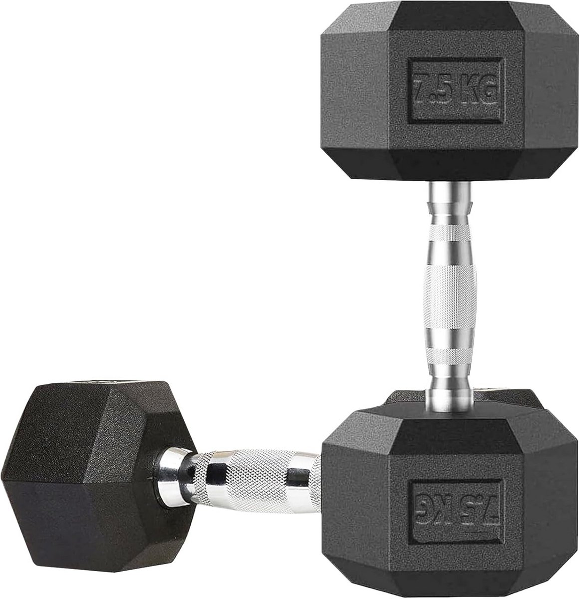 Zeshoekige Dumbbells met Rubberen Buitenlaag voor Krachttraining