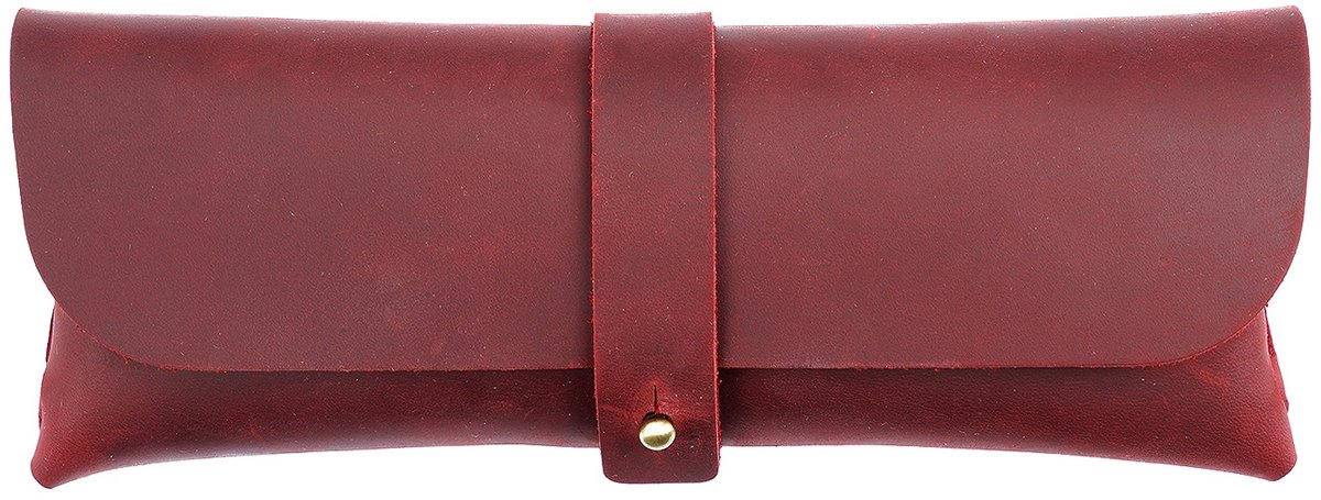 Leren Etui van Top-Grain Rundleer – Voor 20+ Pennen – Minimalistisch Design - Rood