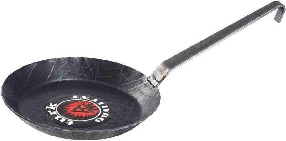 Grote Smeedijzeren Braadpan 40 cm met Haasbeugel - Professionele Bakpan