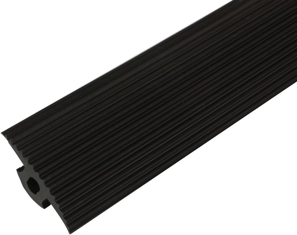 Afdekprofiel Zwart NBR Rubber voor Groef 8 (32x4 mm), 20 Meter
