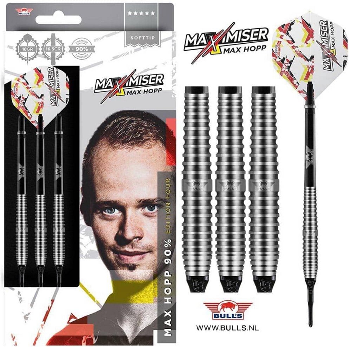 Professionele Softtip Dartpijlen 90% Tungsten 18 Gram