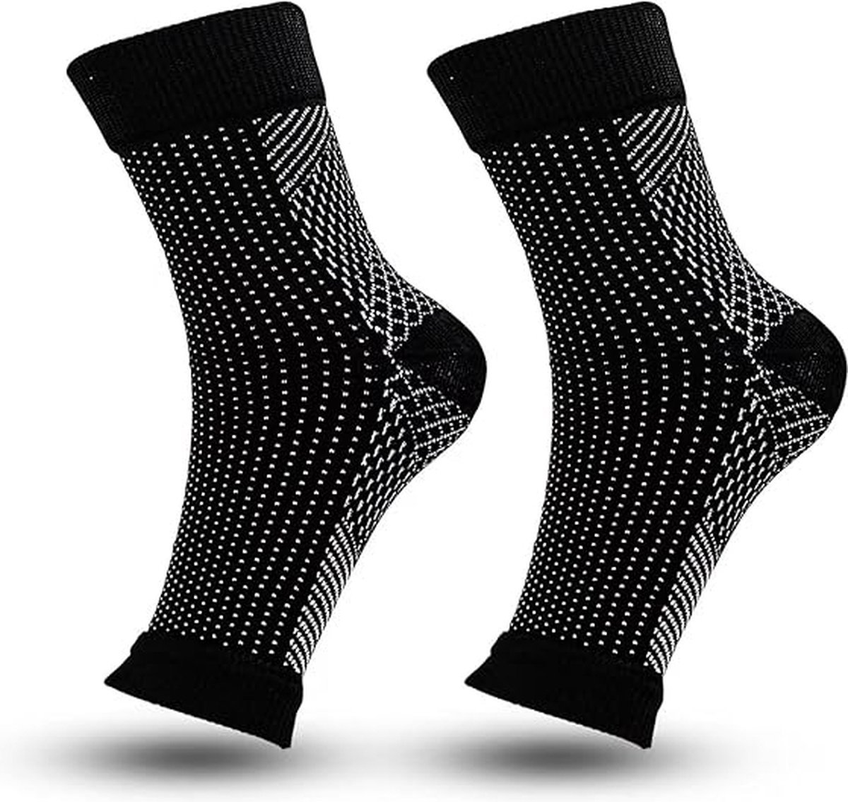 Klikkopers® - Neuropathie Sokken - Maat 38-42 - Compressie Sokken - Neuropathie Sokken Zonder Tenen - Compressiesokken - Slaapsokken - Bedsokken - Massagesokken - Zwart