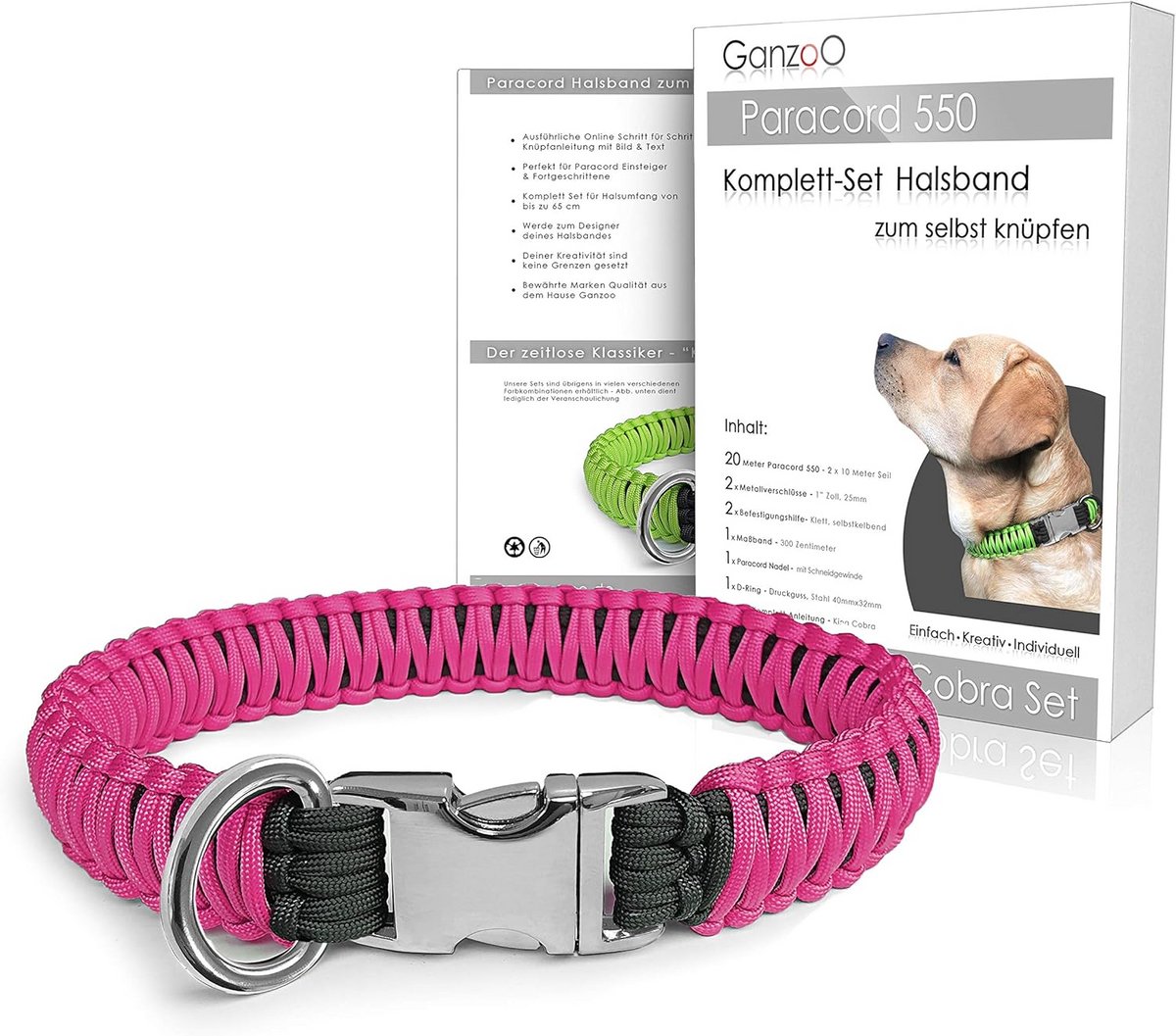 Doe-Het-Zelf Paracord Hondenhalsband Set - Knutselpakket met 550 Touw