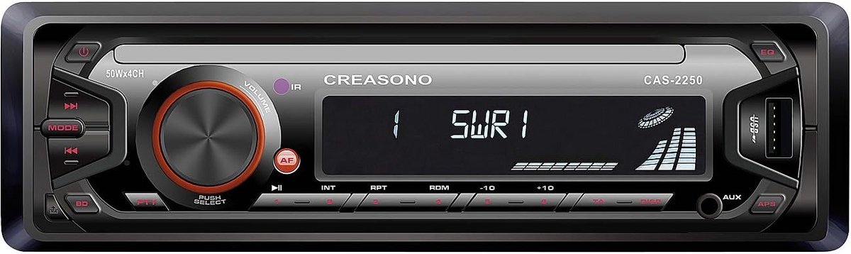 MP3 Autoradio met USB en SD-kaartslot, RDS en 4x 45W Vermogen