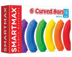 SmartMax Xtension Set - 6 Gekromde Magnetische Staven - Uitbreidingsset voor Constructiespeelgoed - Educatief Speelgoed - Vanaf 1 Jaar