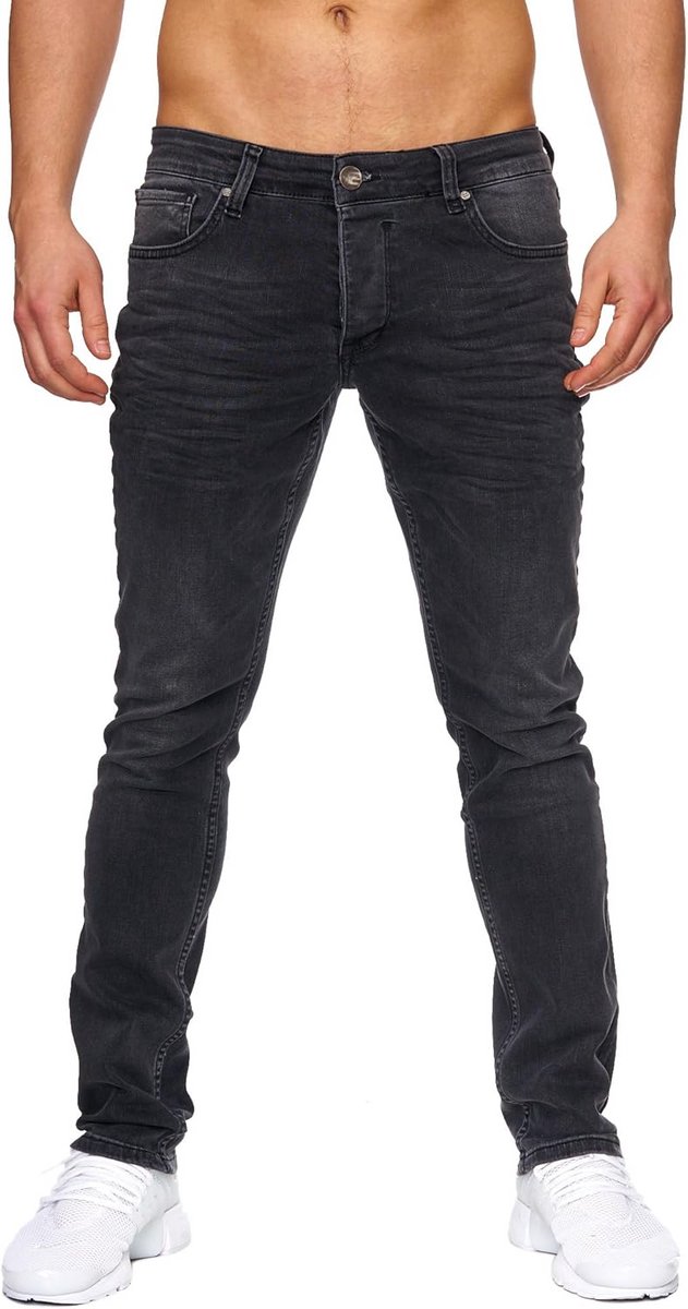 Heren Slim Fit Jeans Stretch Denim Broek